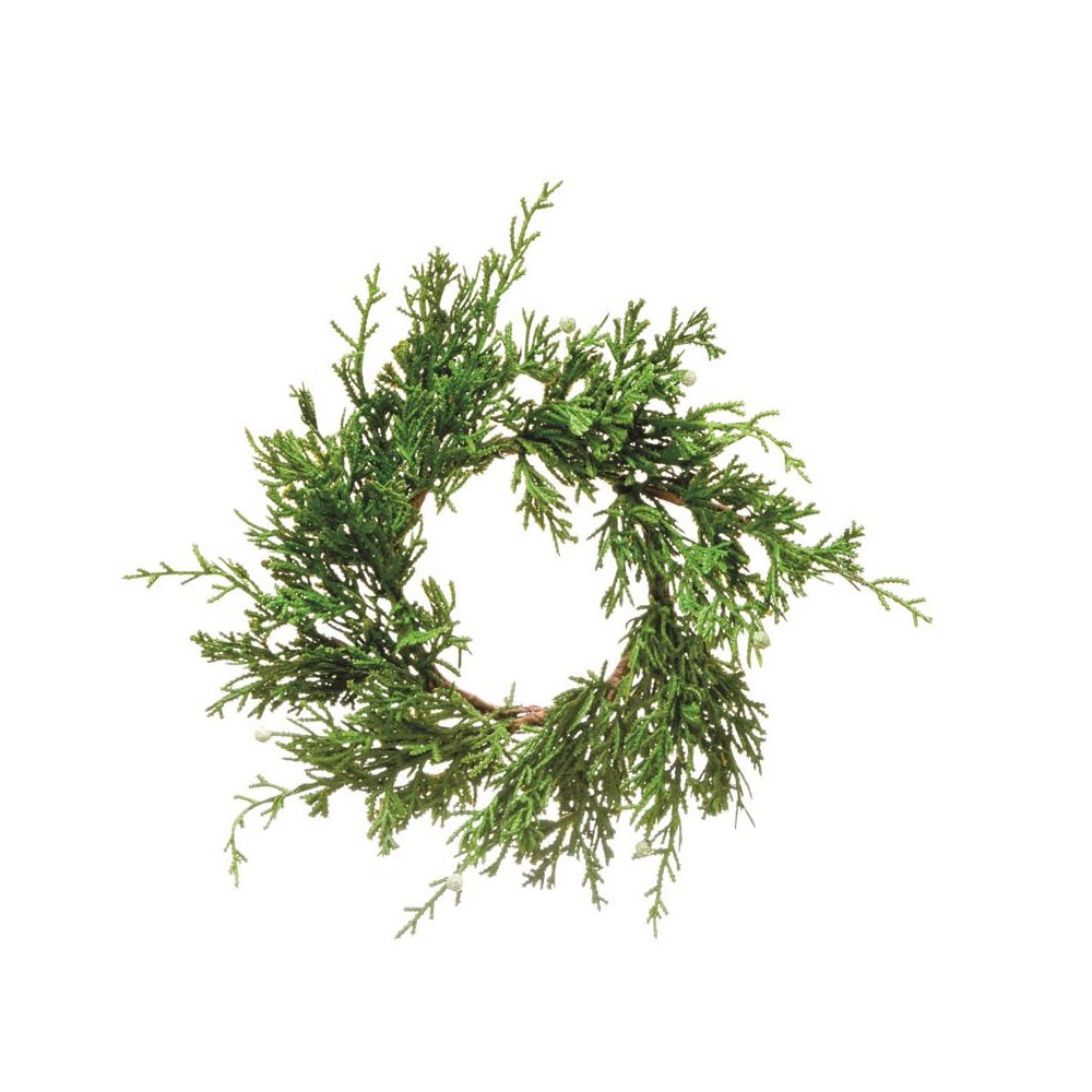 Creative Co-Op XM8130 Faux Juniper Wreath, 4.5 Inch