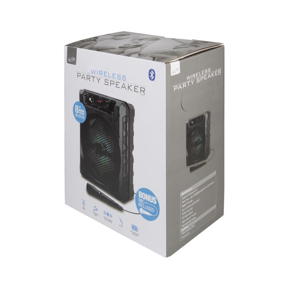 iLive ISB200B Wireless Bluetooth Speaker, Black