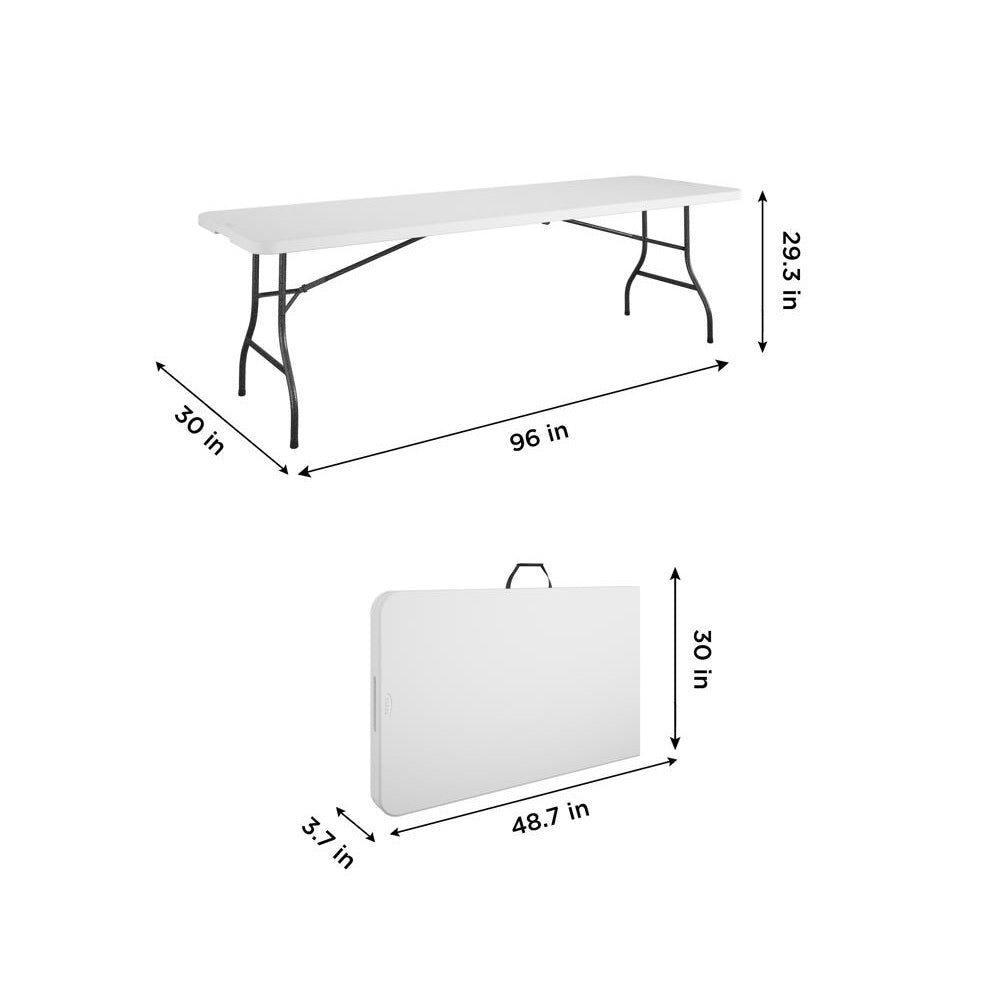 Cosco 14-778-WSP2 Folding Buffet Table, 8 Feet, White