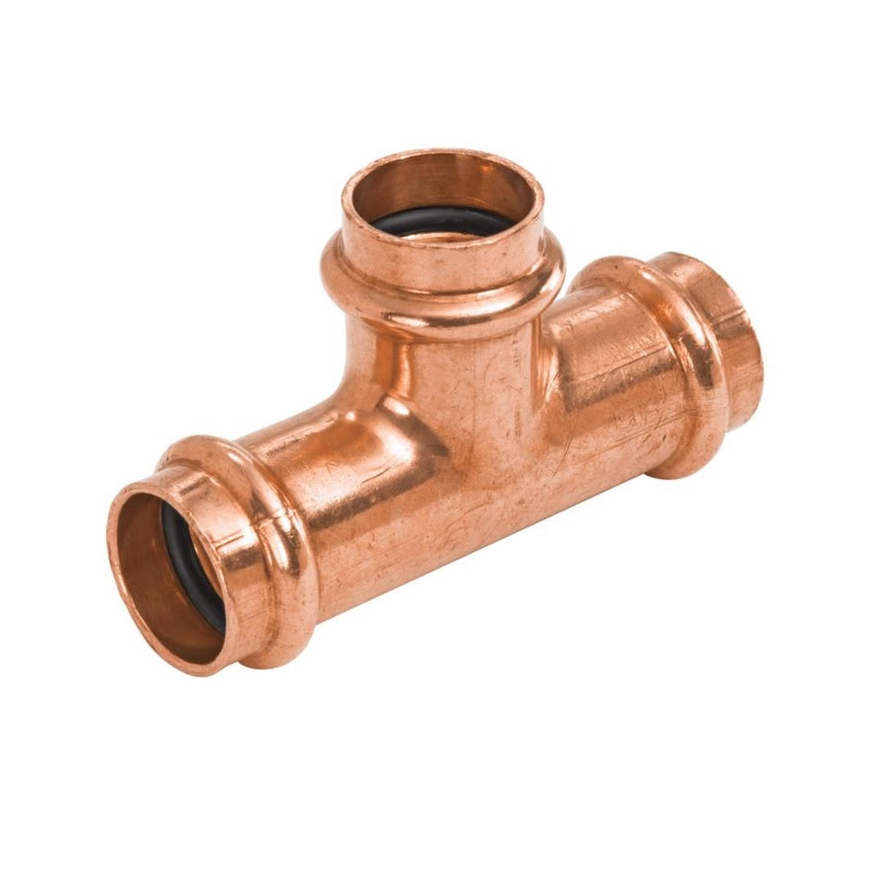 Nibco 9099455PCU Copper Press Tee, 1 Inch X 3/4 Inch