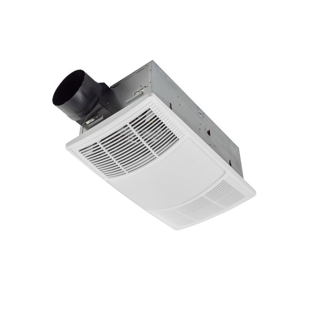 Broan Nutone BHFLED80 Bathroom Exhaust Fan with Heater and Light, White