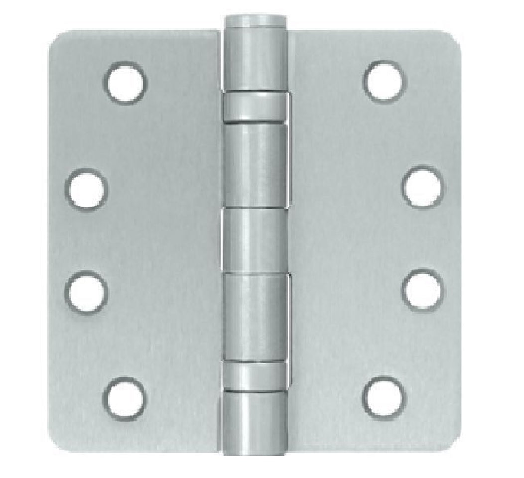 Deltana S44R4HDB26D Radius Door Hinge, Satin Chrome