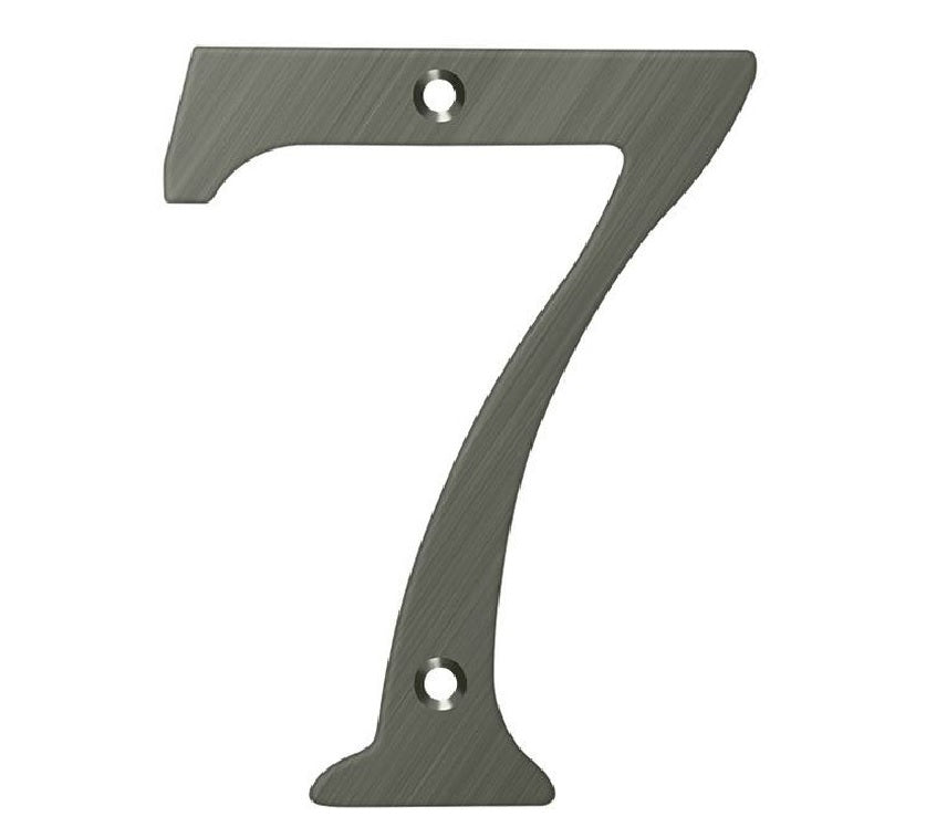 Deltana RN4-7U15A House Number, Antique Nickel, 4"