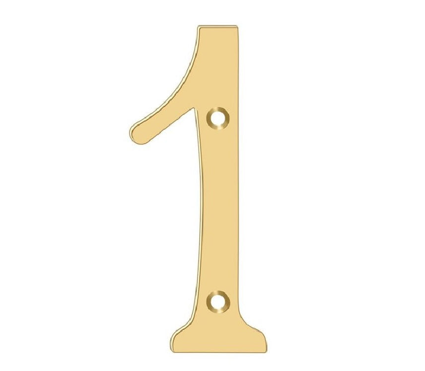 Deltana RN6-1 House Number, Lifetime Brass, 6"