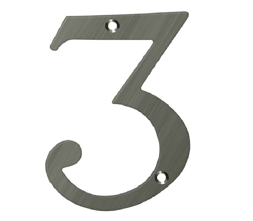 Deltana RN6-3U15A House Number, Antique Nickel, 6"