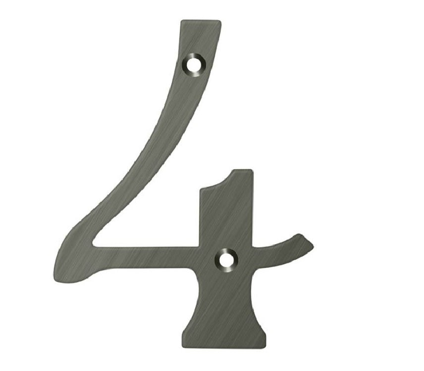 Deltana RN6-4U15A House Number, Antique Nickel, 6"