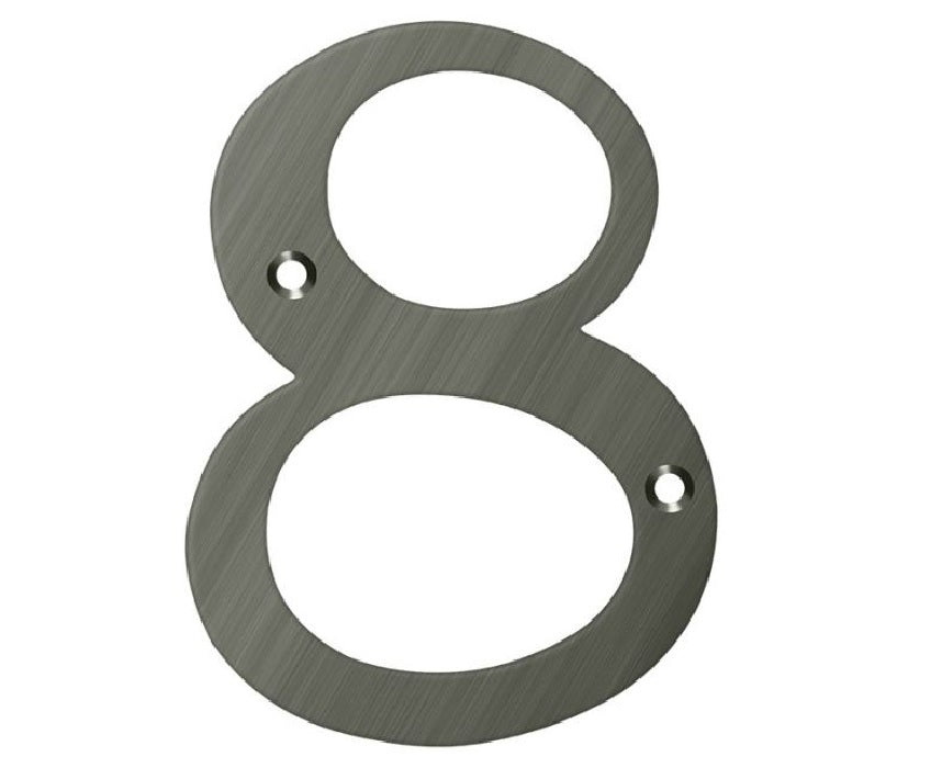 Deltana RN6-8U15A House Number, Antique Nickel, 6"