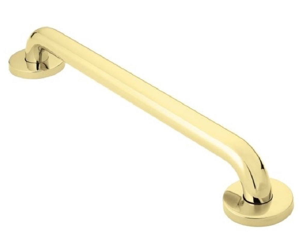 Moen R8718PB Concealed Screw Grab Bar, Bright Brass, 18"