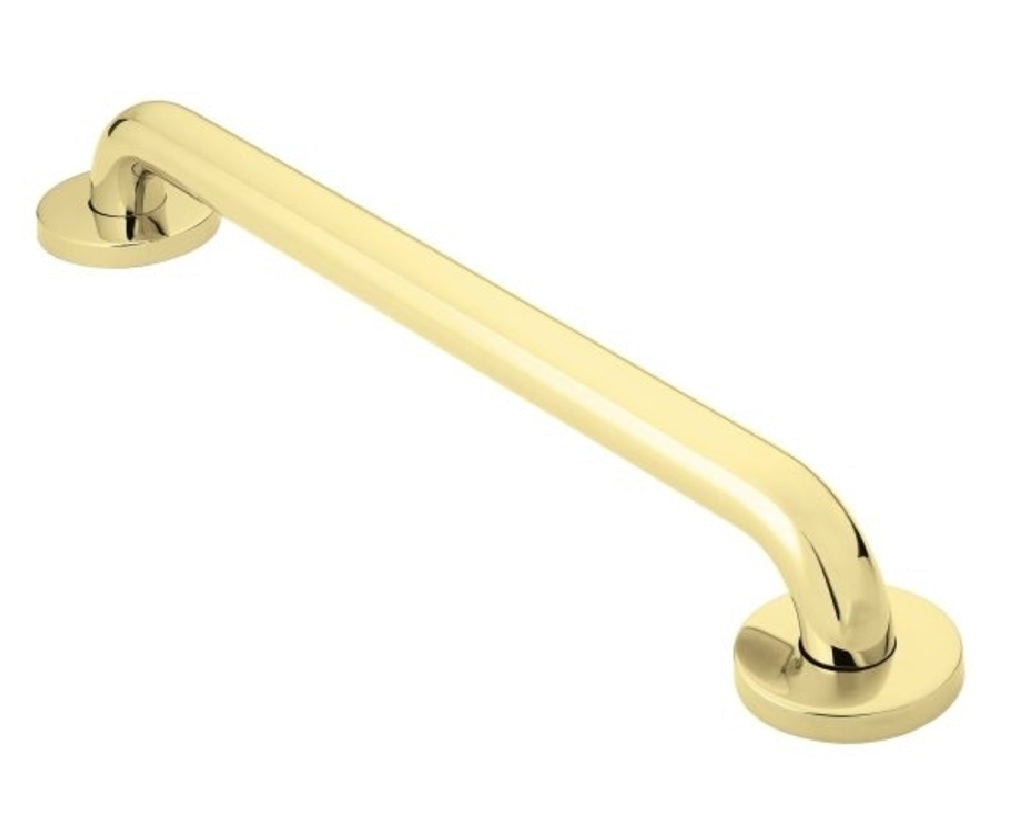 Moen R8724PB Concealed Screw Grab Bar, Bright Brass, 24"