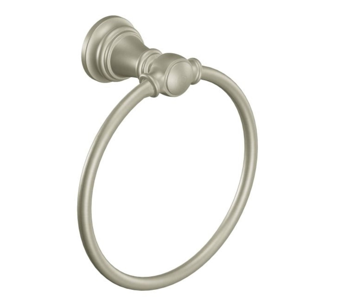 Moen YB8486BN Weymouth Towel Ring, Brushed Nickel