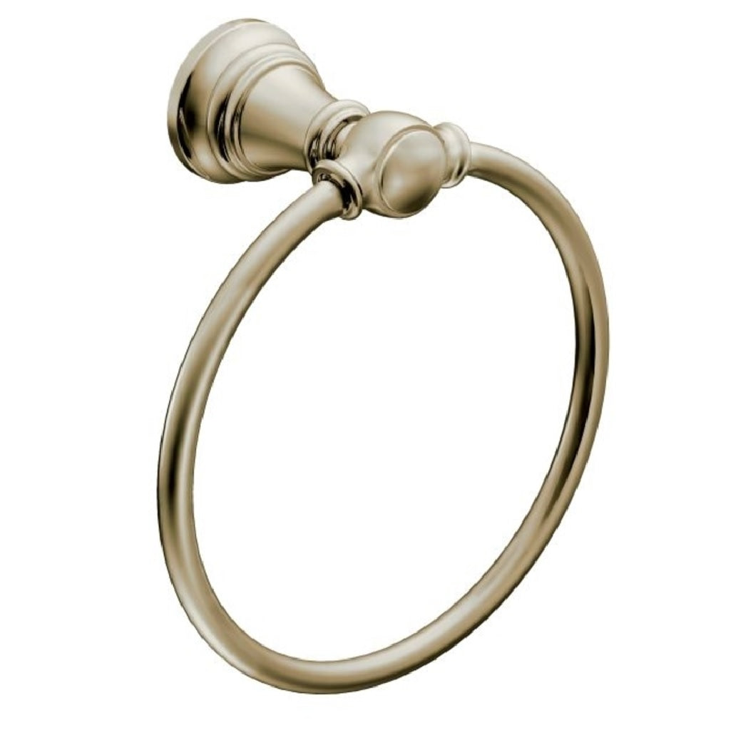 Moen YB8486NL Weymouth Towel Ring, Bright Nickel