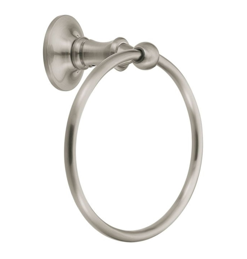 Moen DN6786BN Danbury Towel Ring, Brushed Nickel
