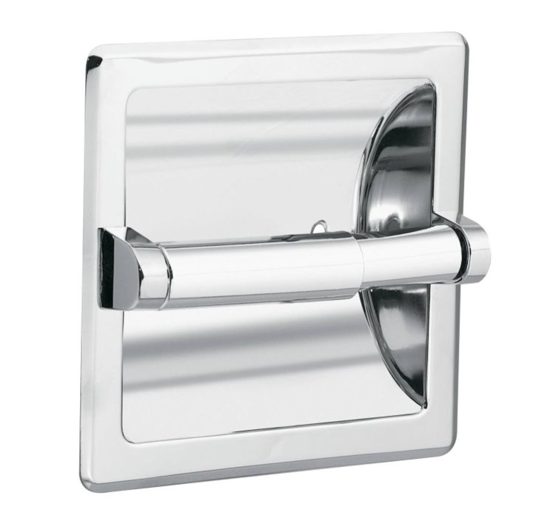 Moen DN5075 Recessed Paper Holder and Clamp, Bright Chrome