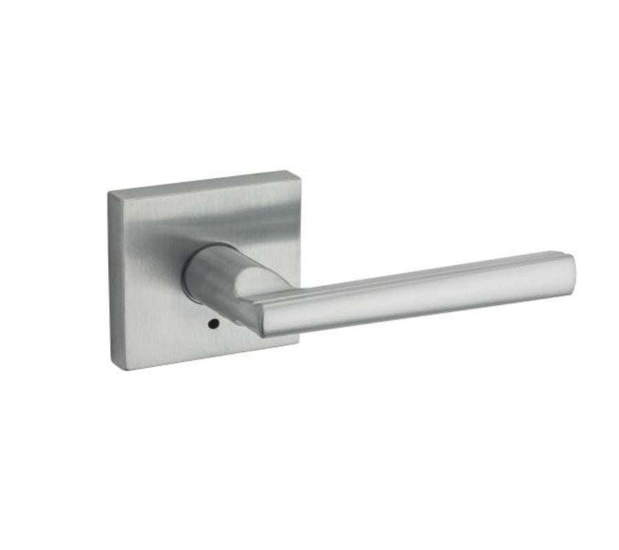 Kwikset 155MRLSQT-26D Montreal Square Privacy Door Lock, Satin Chrome
