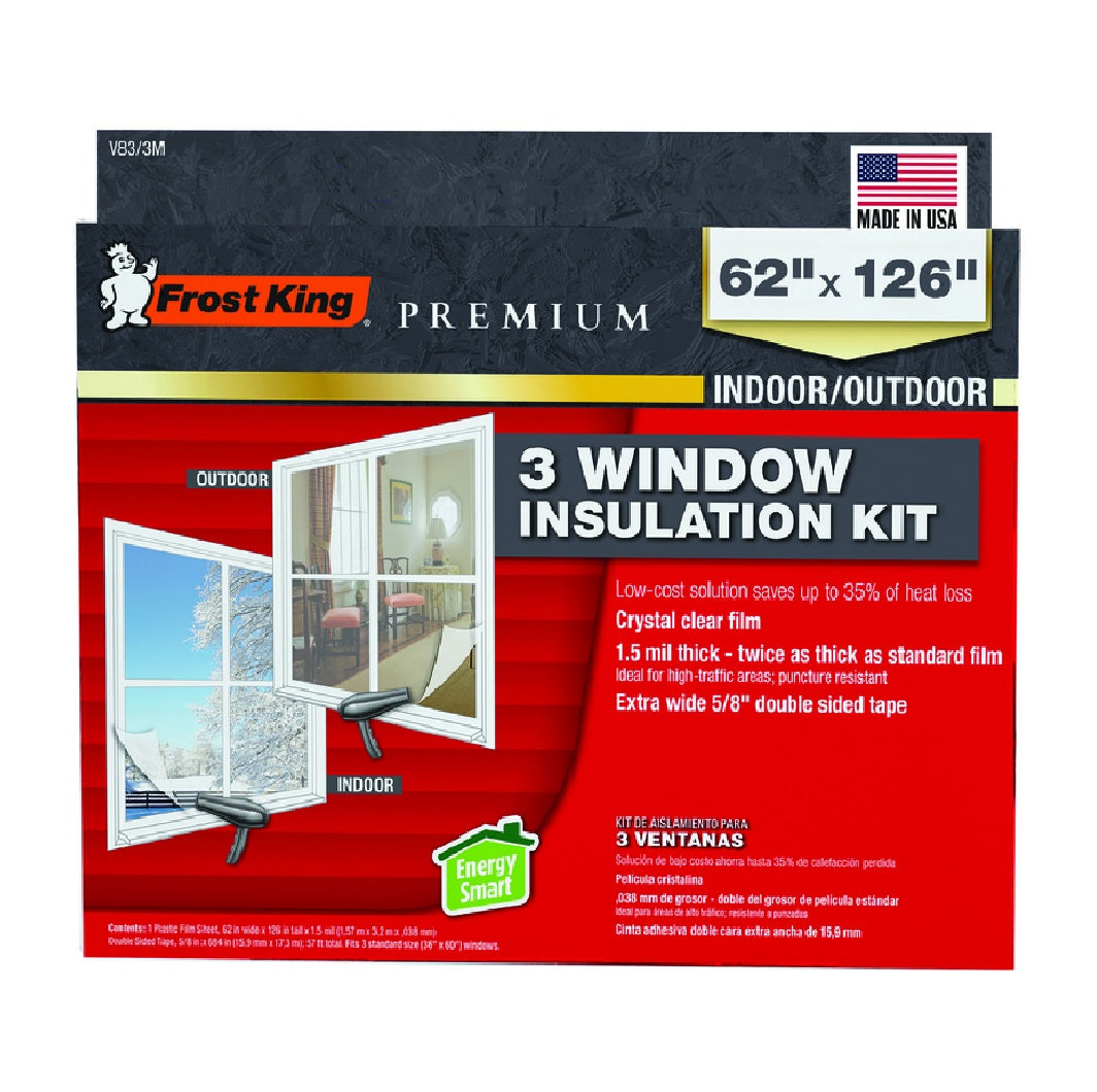 Frost King V83/3M Window Shrink Film, Clear, 62 inch X 126 inch