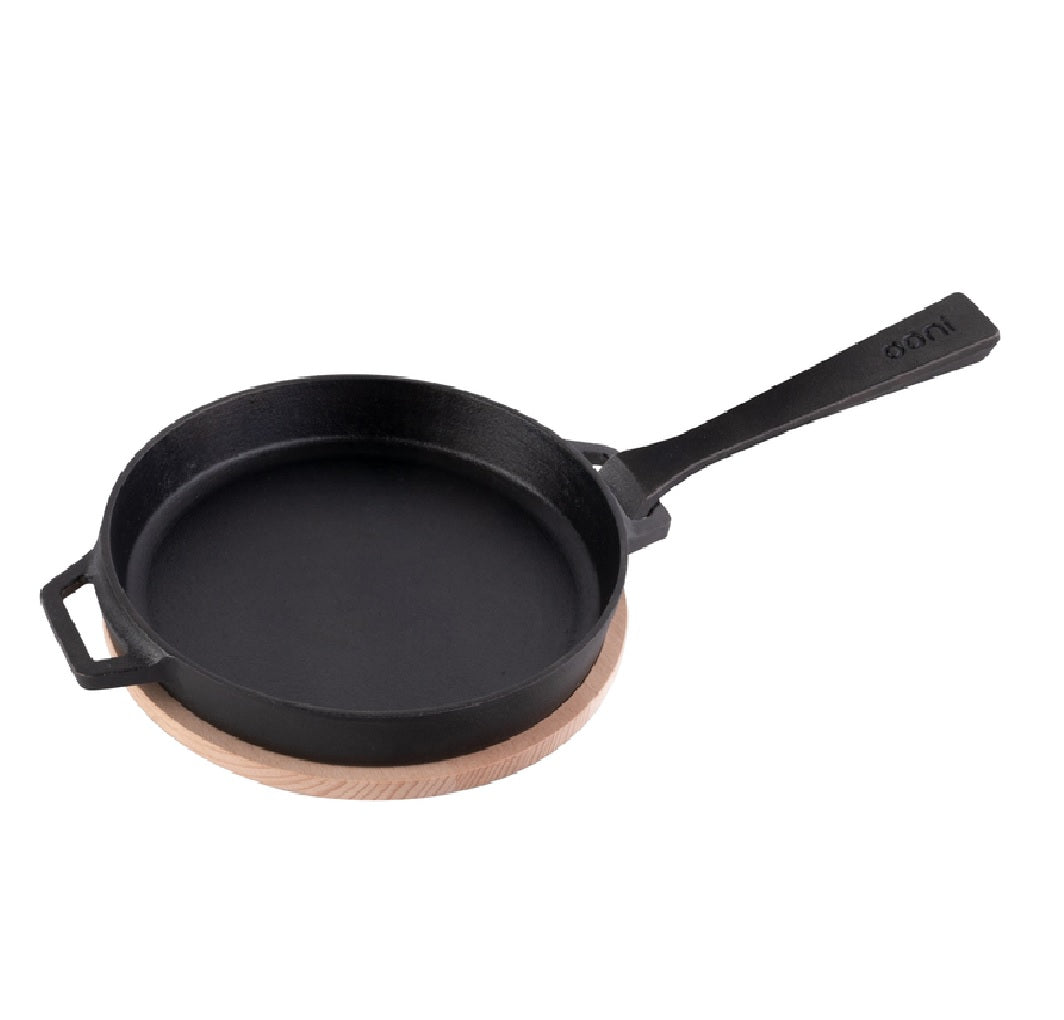 Ooni UU-P09F00 Skillet, Cast Iron/Wood