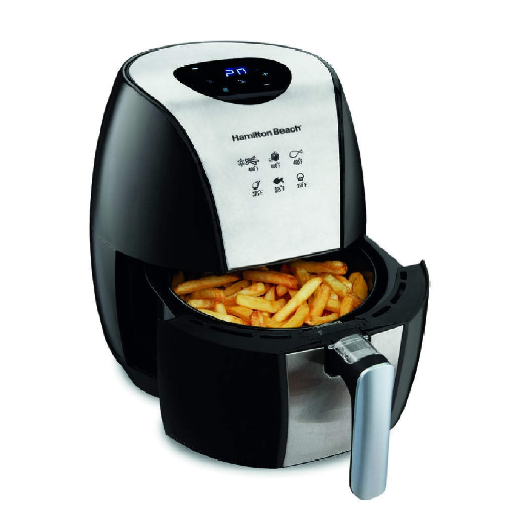 Hamilton Beach 35065 Programmable Air Fryer, Black/Silver