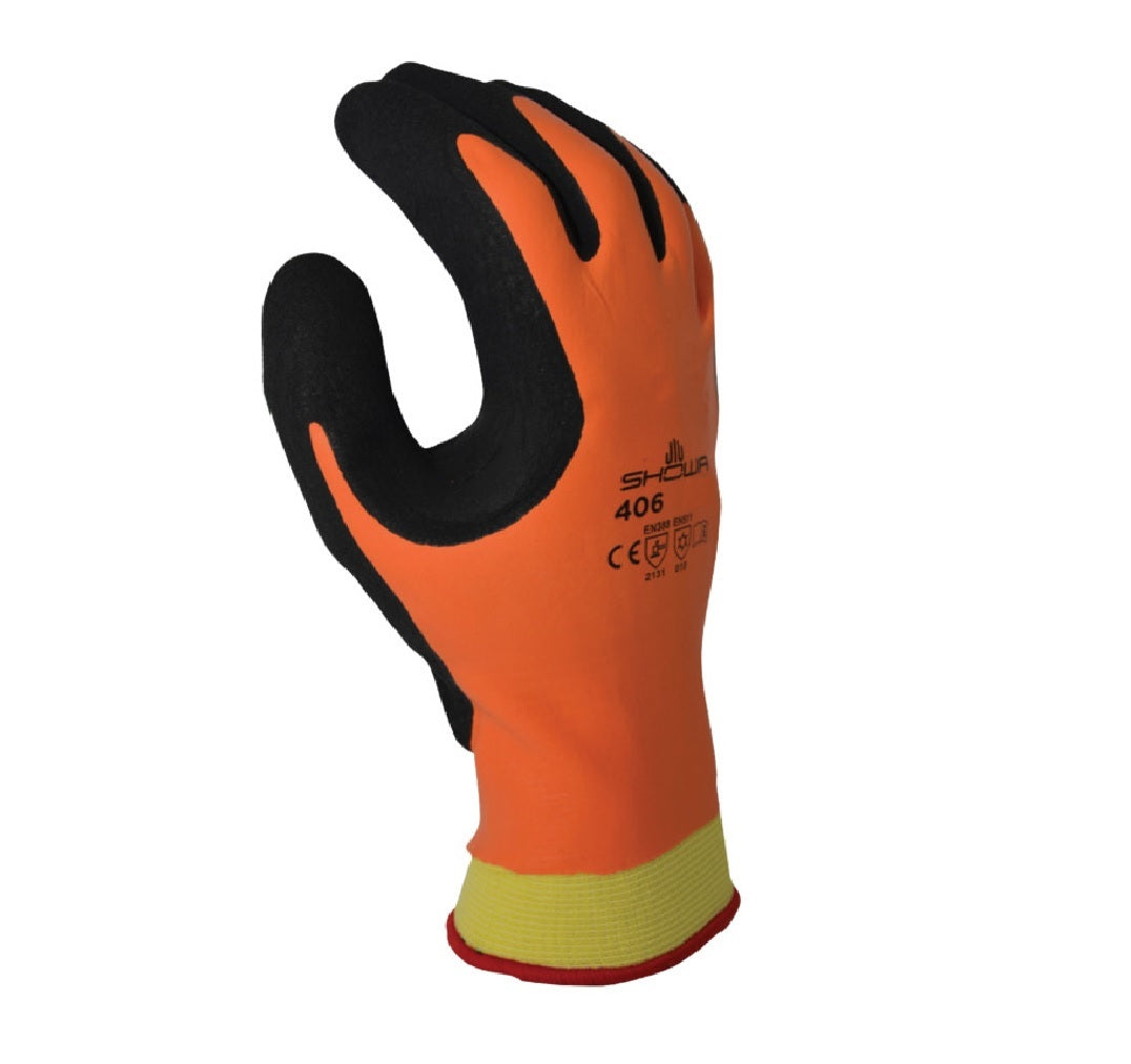 Showa 406XL-09.RT Insulated Work Gloves, Orange