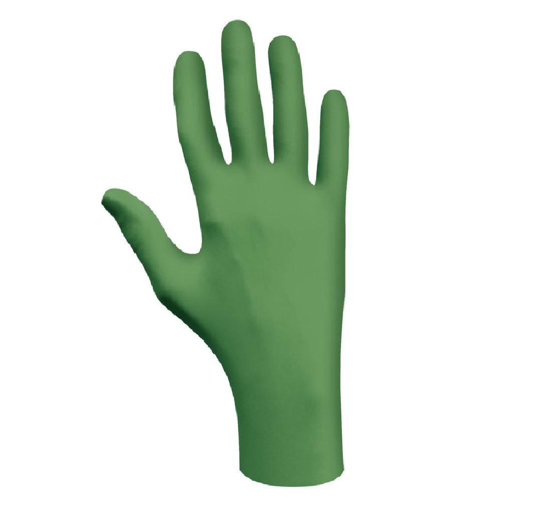 Showa 6110PFL Nitrile Disposable Gloves, Green