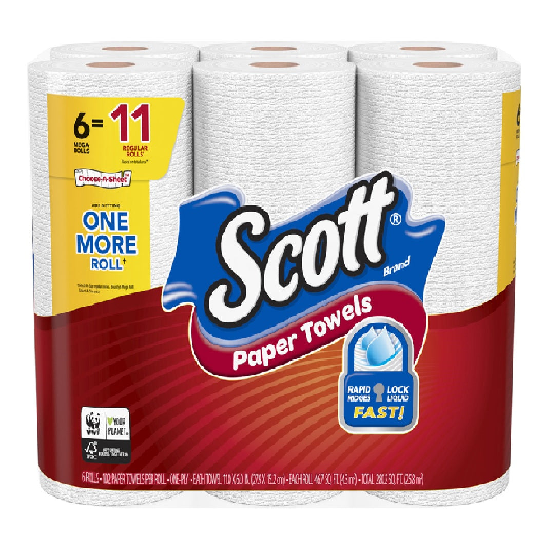 Scott 16447 Choose-A-Sheet Paper Towels, White