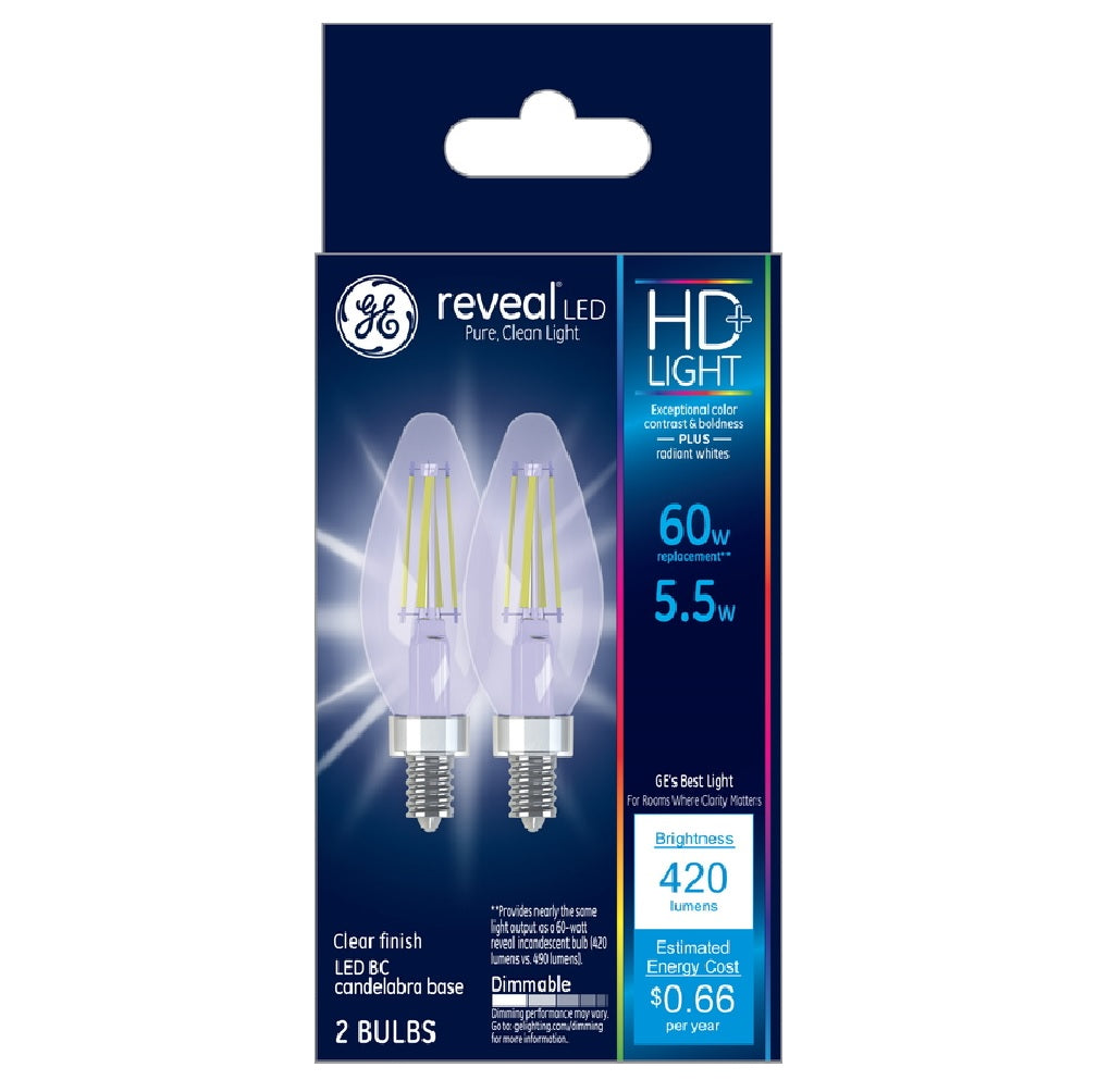GE Lighting 31879 Reveal BC E12 LED Bulb, 60 watt