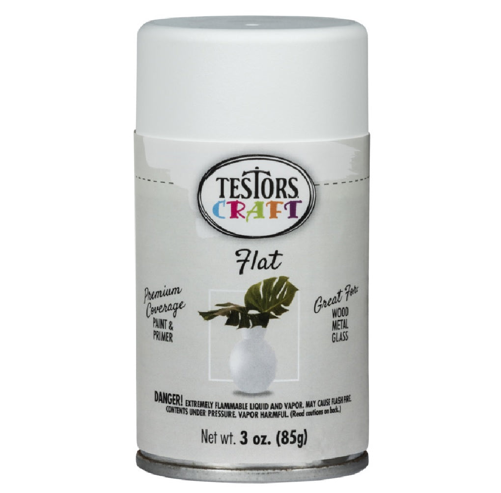 Testor 353610 Craft Paint Aerosol Can, White, 3 oz.