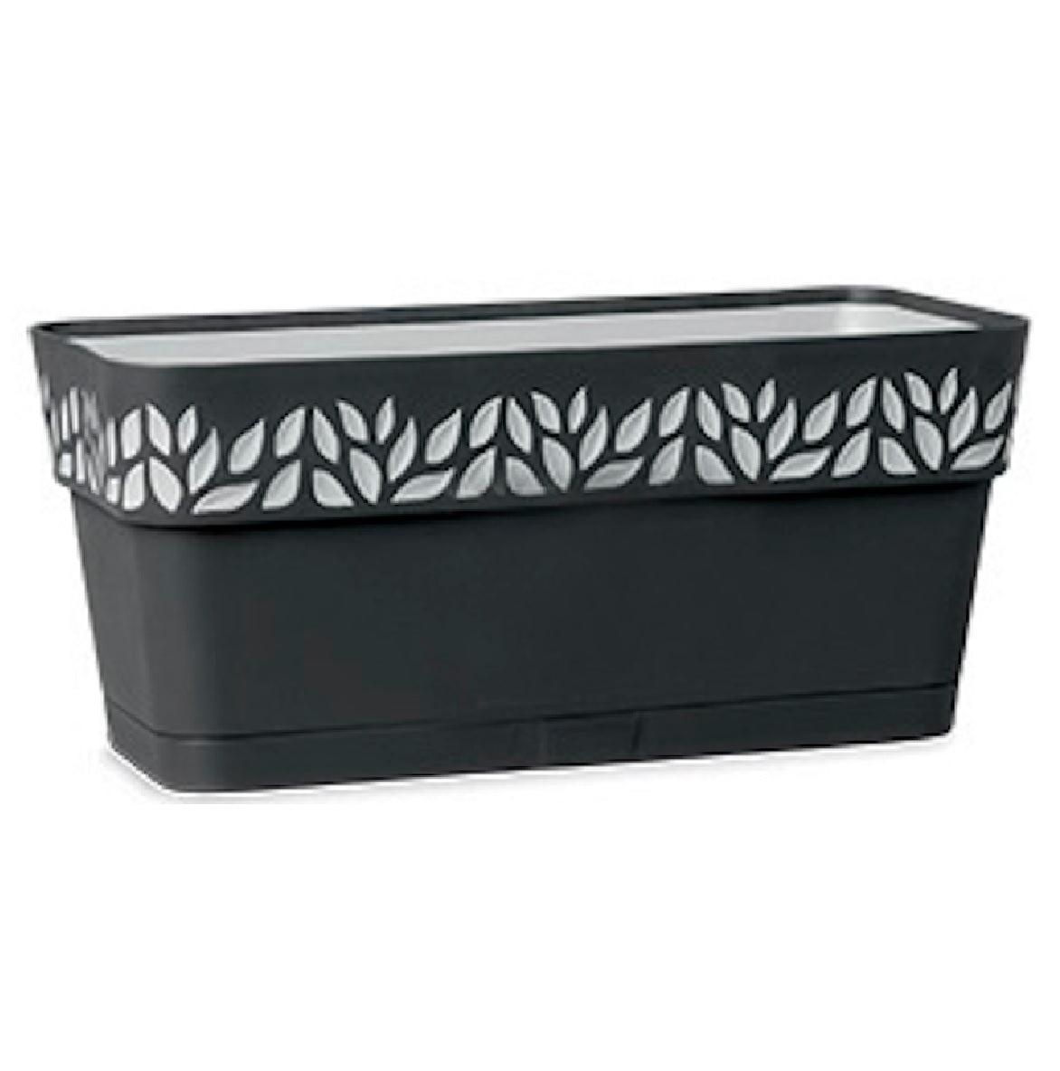 Deroma 9E62ZFZ023 Leaf Leaves Balcony Planter, Resin