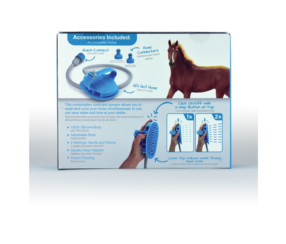 Aquapaw AP.150 Horse Grooming Brush, Blue