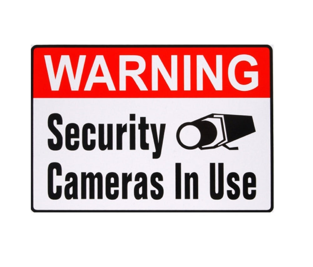 Hillman 843336 English Security Decal, 4" x 6", White