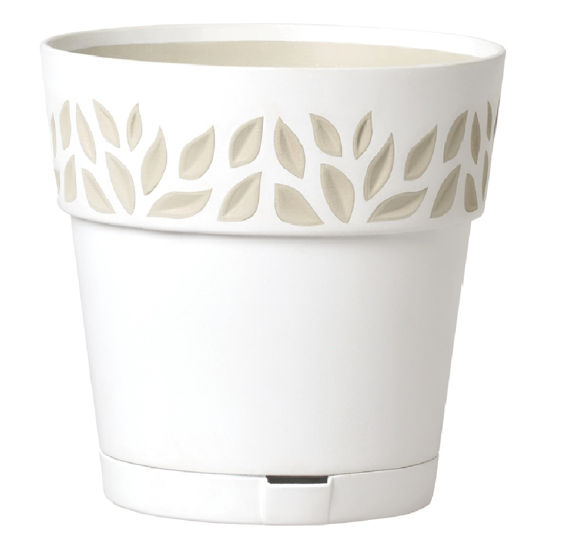 Marshall Pottery 9DW3ZSZ022 Deroma Leaf Planter, White