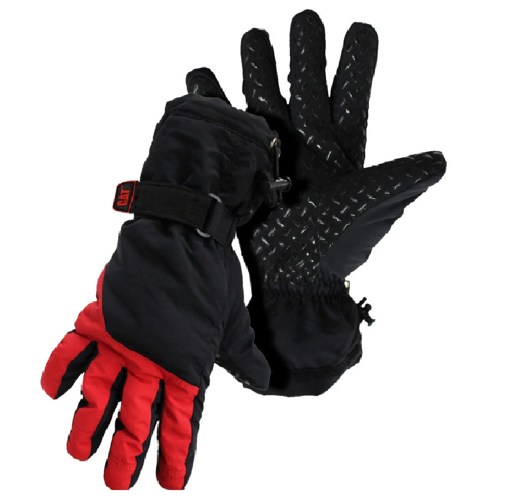 Cat CAT016203M Elastic Wrist Cuff Winter Gloves, Black