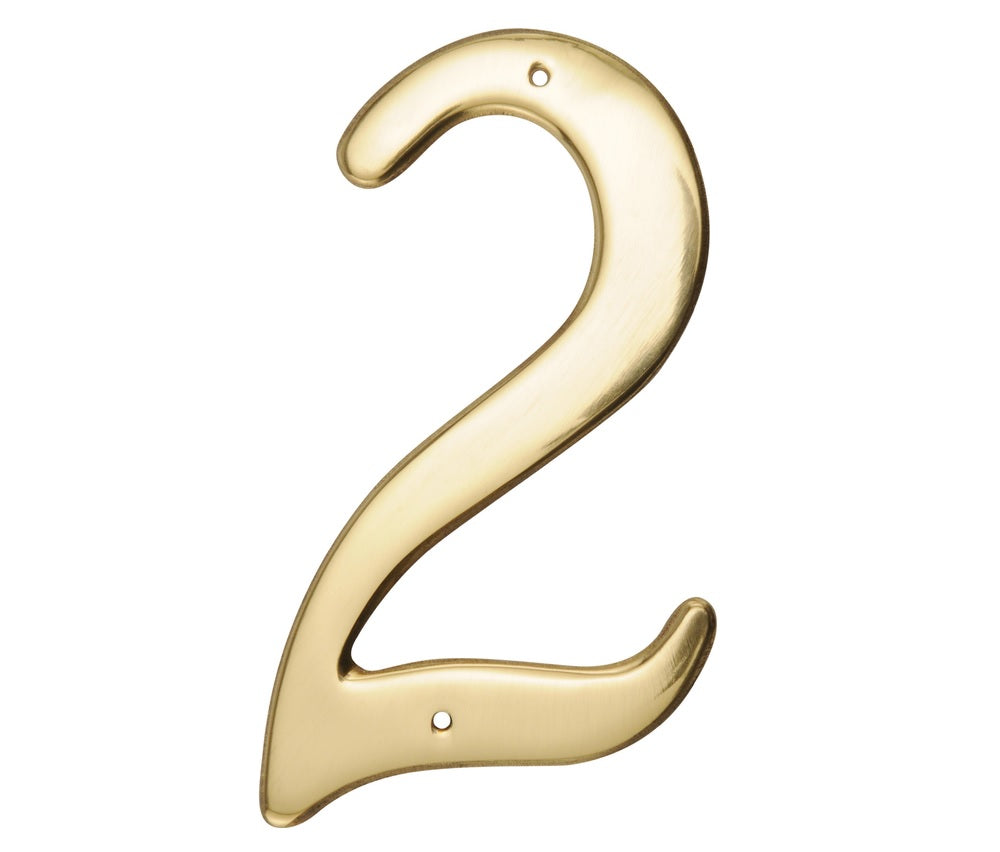 Hillman 847044 Brass Nail-On Number, 4", Gold, 1 pc