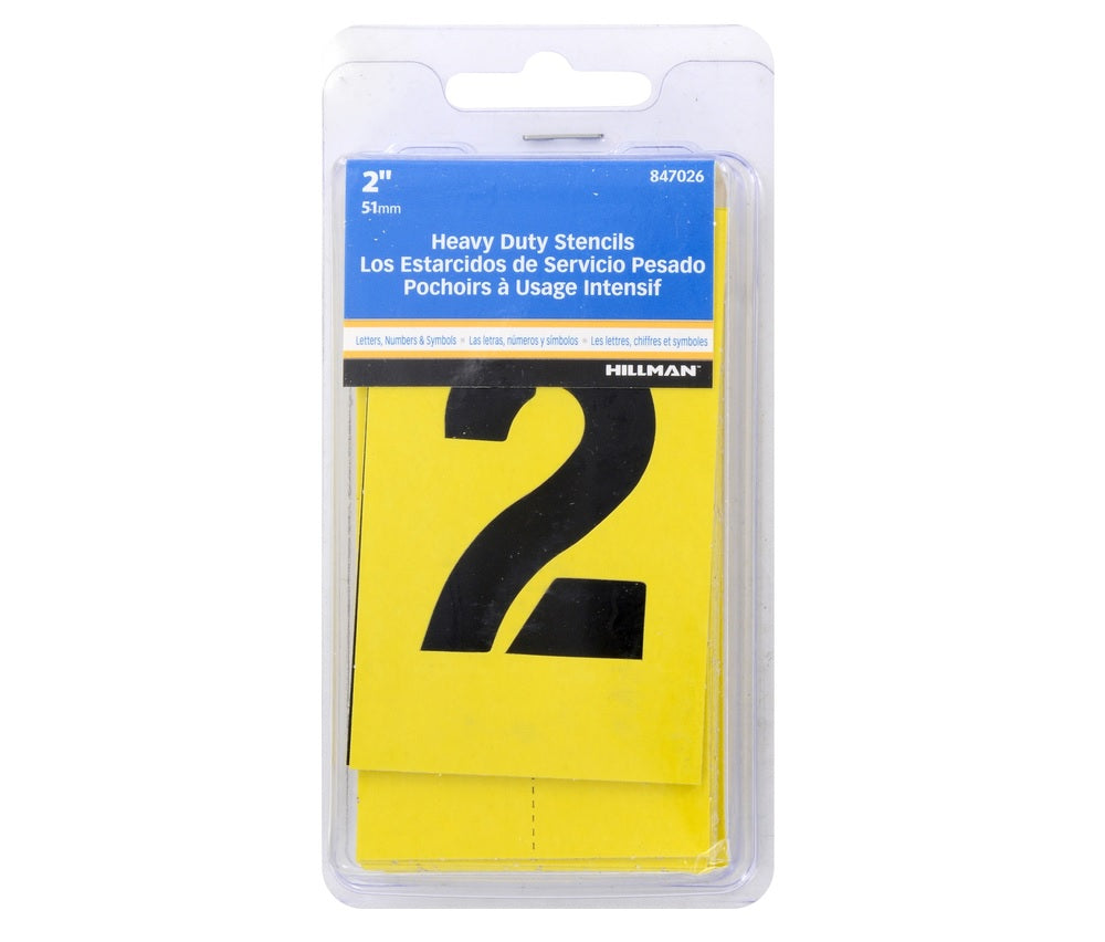 Hillman 847026 Heavy Duty Stencil Kit, Yellow, 47 pk