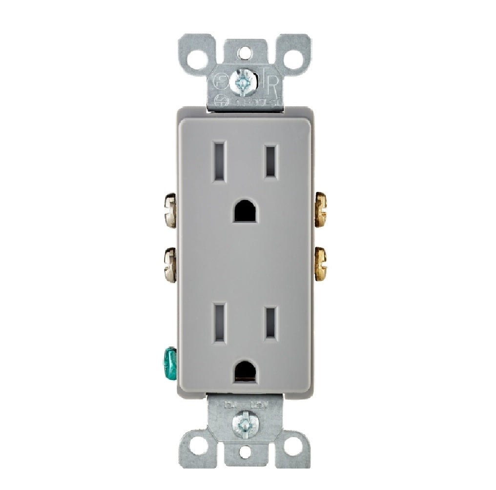 Leviton T5325-DLG Decora Duplex Outlet, Light Grey