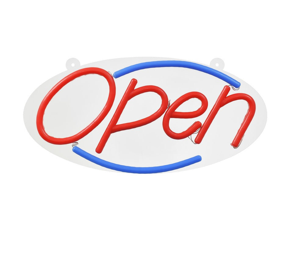 Hillman 848897 Indoor and Outdoor LED Lighted Open Sign, Red