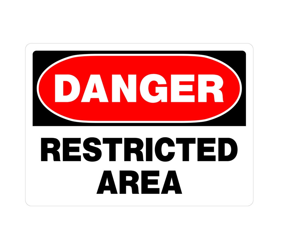 Hillman 842058 English Danger Sign, 10" x 14", White