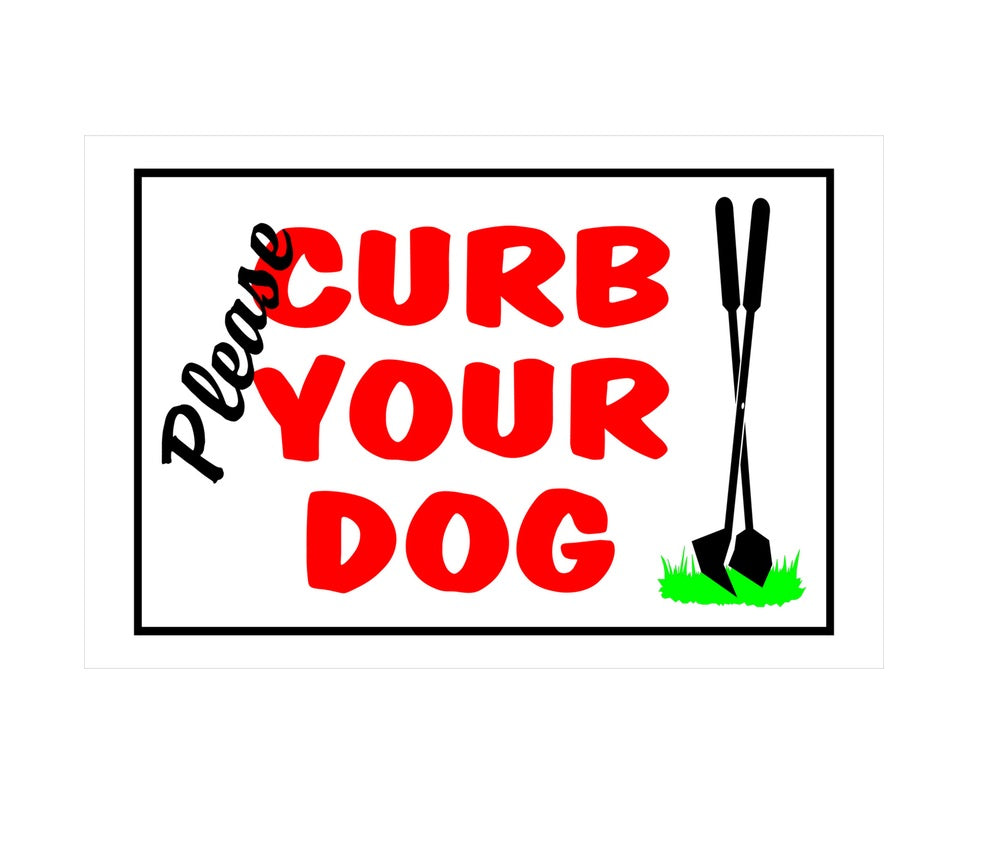 Hillman 841810 English Pet Sign, 8" x 12", White