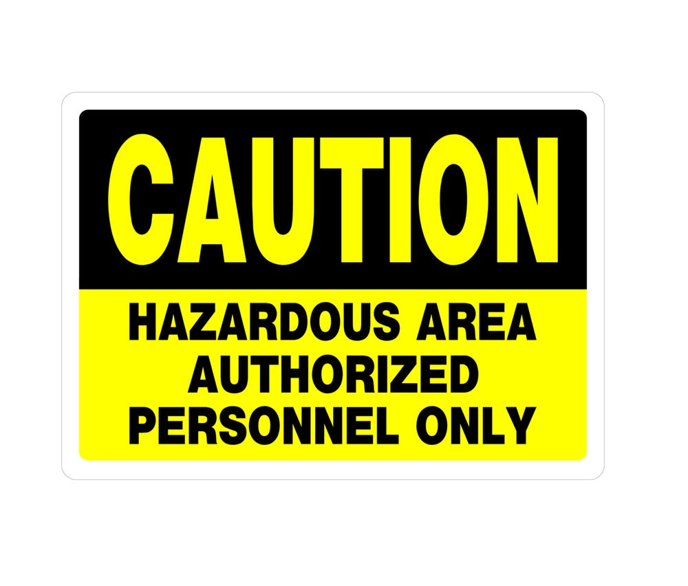 Hillman 842072 English Caution Sign, 10" x 14", White