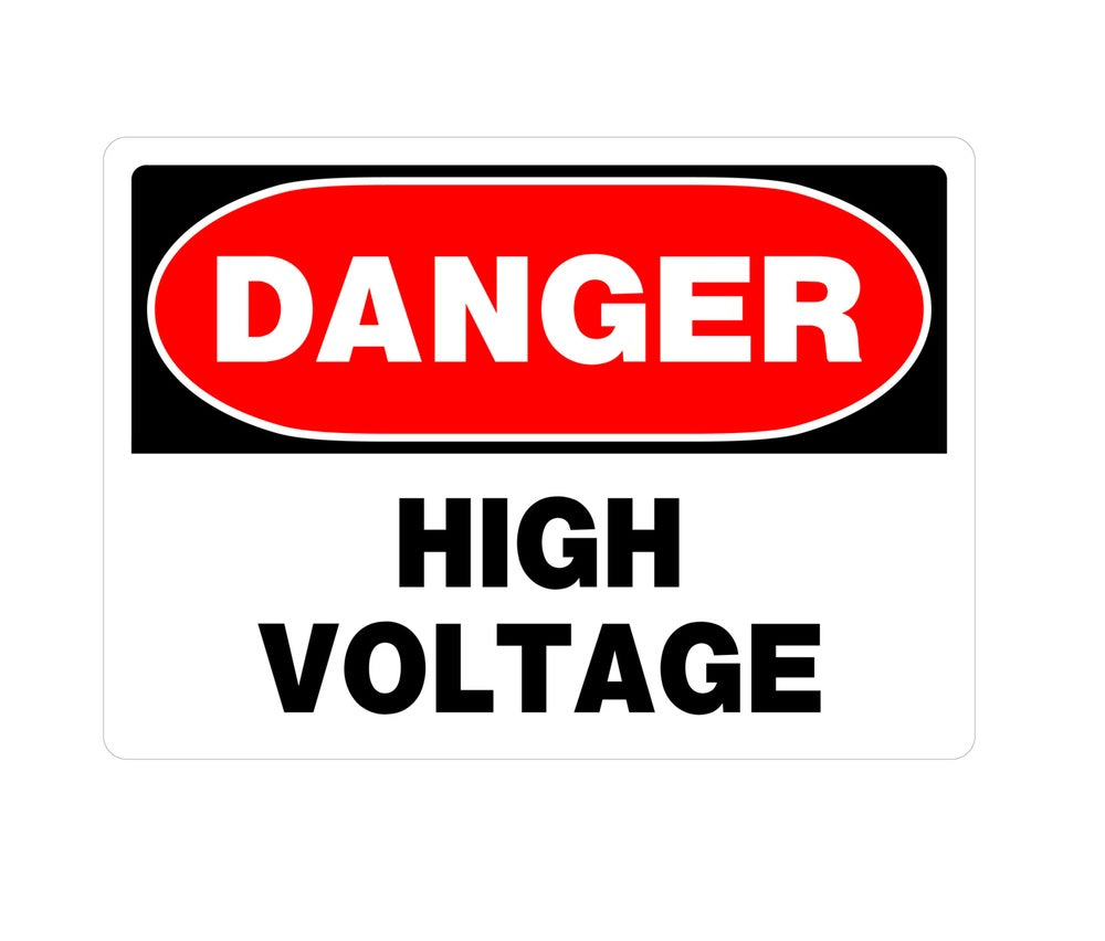 Hillman 842062 English Danger Sign, 10" x 14", White