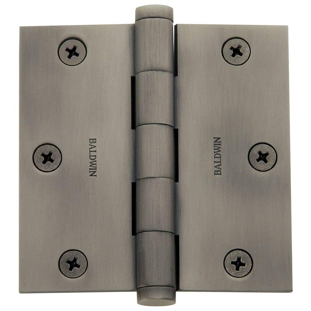 Baldwin 1035151I Mortise Square Hinge , Antique Nickel