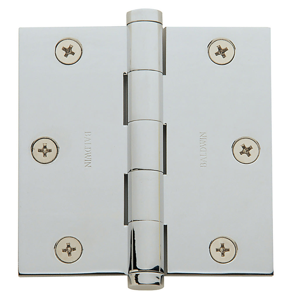 Baldwin 1035190I Mortise Square Hinge , Bright Chrome
