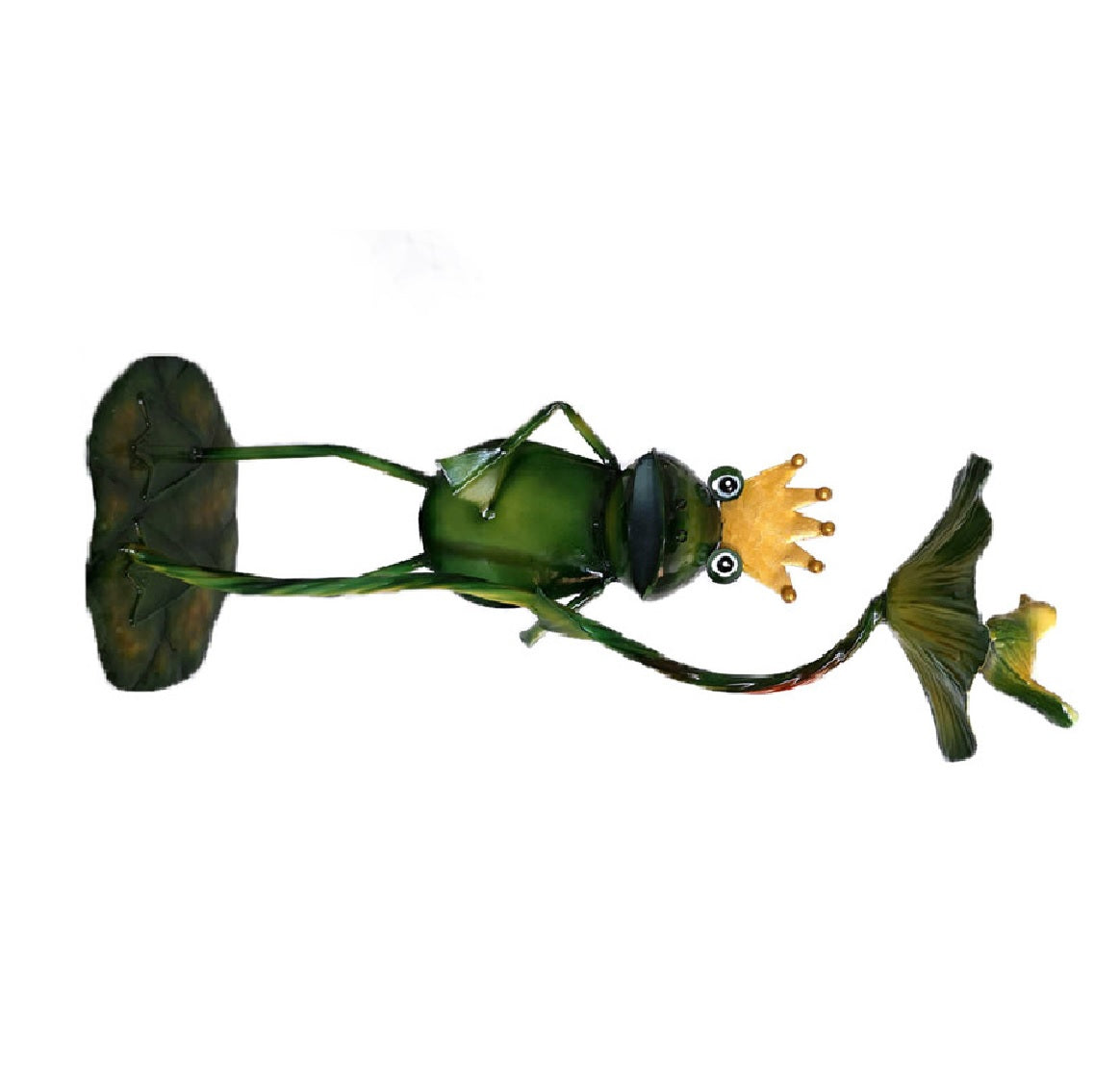 Infinity JQ12841G King Frog Statue, Iron, Green