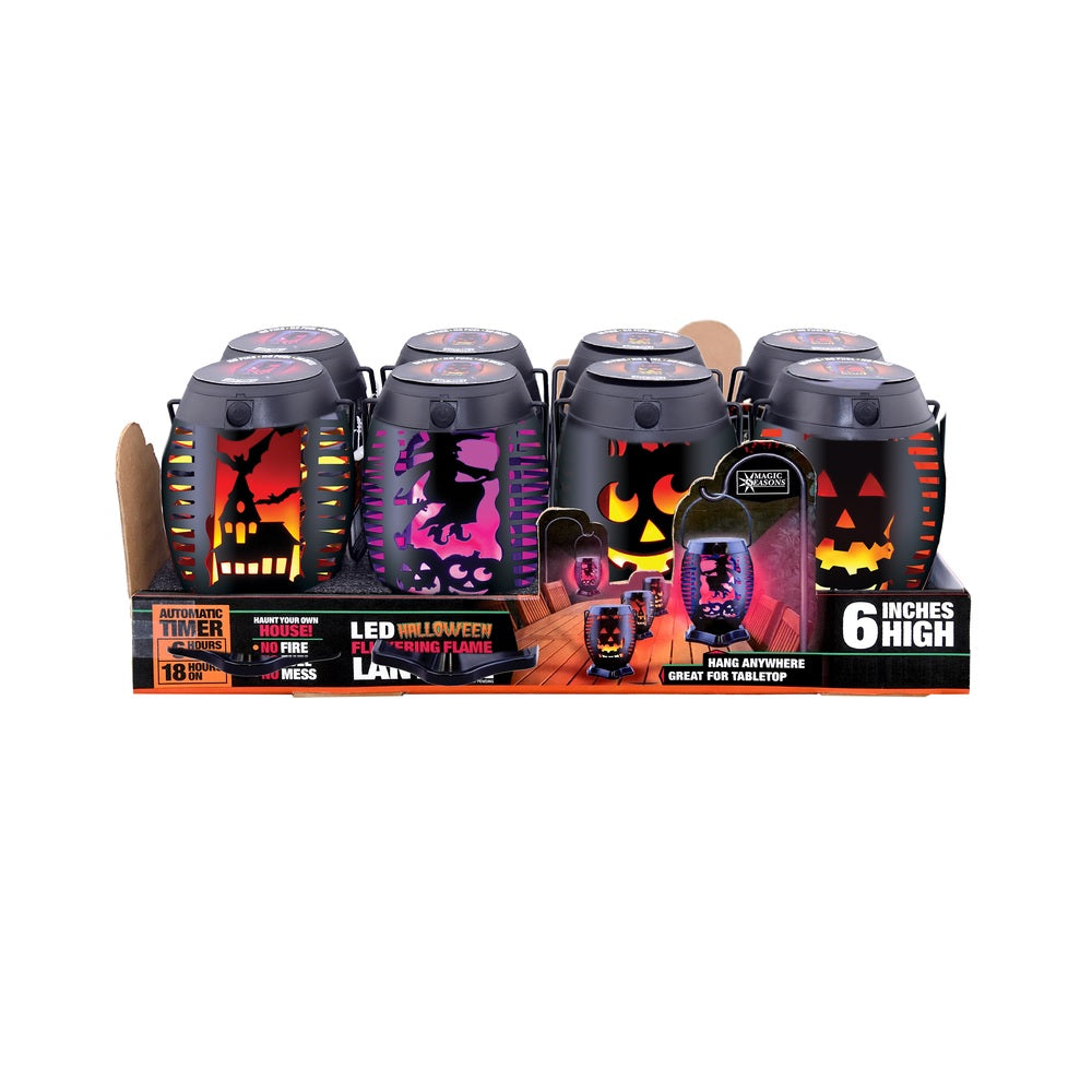 Magic Seasons 702925 Flickering Flame Lantern, 6" X 4", Assorted
