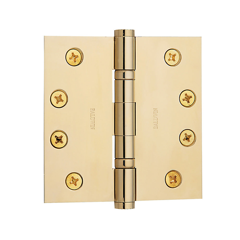 Baldwin 1041003I Square Ball Bearing Mortise Hinge, Brass