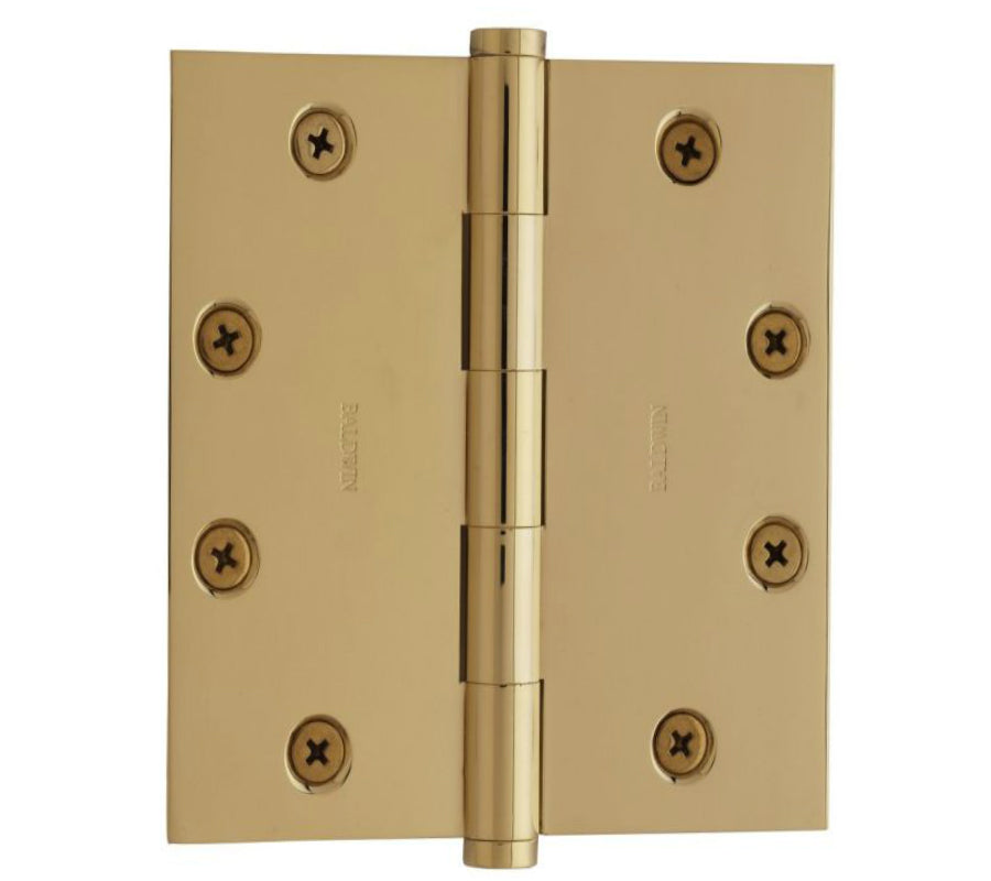 Baldwin 1041033I Square Ball Bearing Mortise Hinge, Vintage Brass