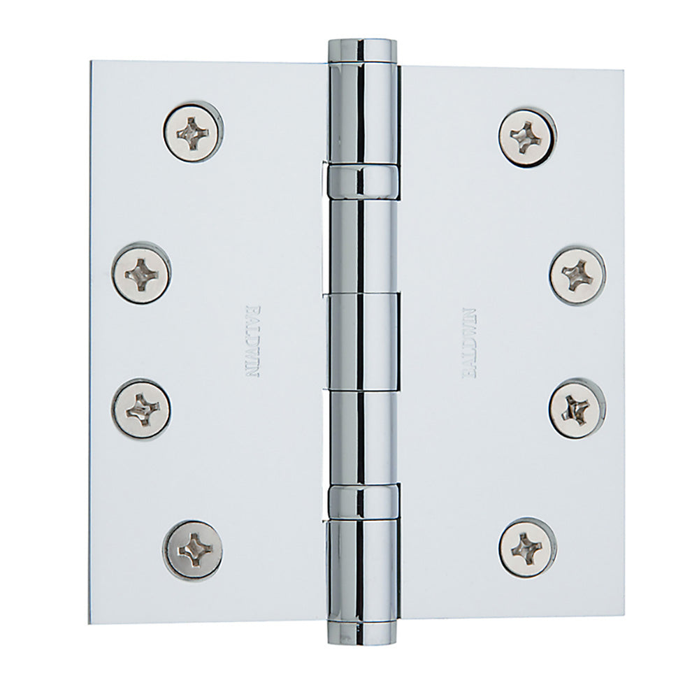 Baldwin 1041260I Square Ball Bearing Mortise Hinge, Bright Chrome