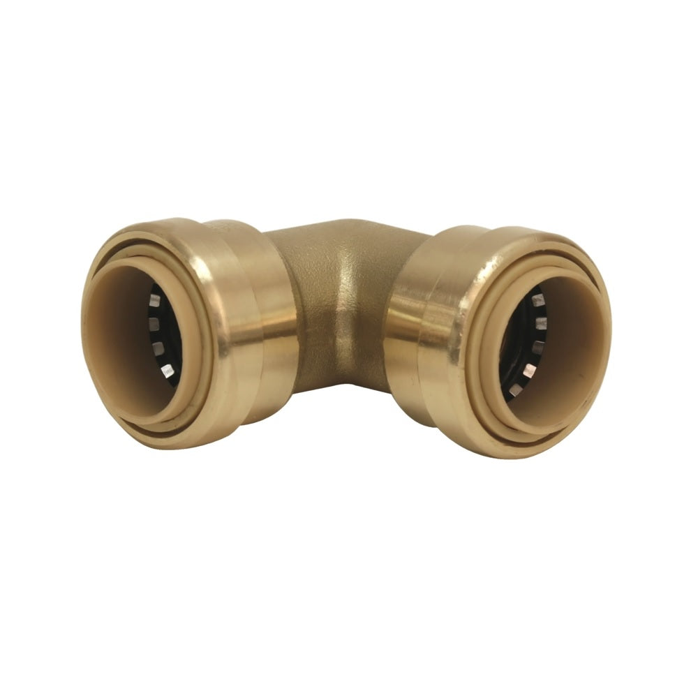 B & K 6631-003 90 Degree Push On Elbow, 1/2", Brass