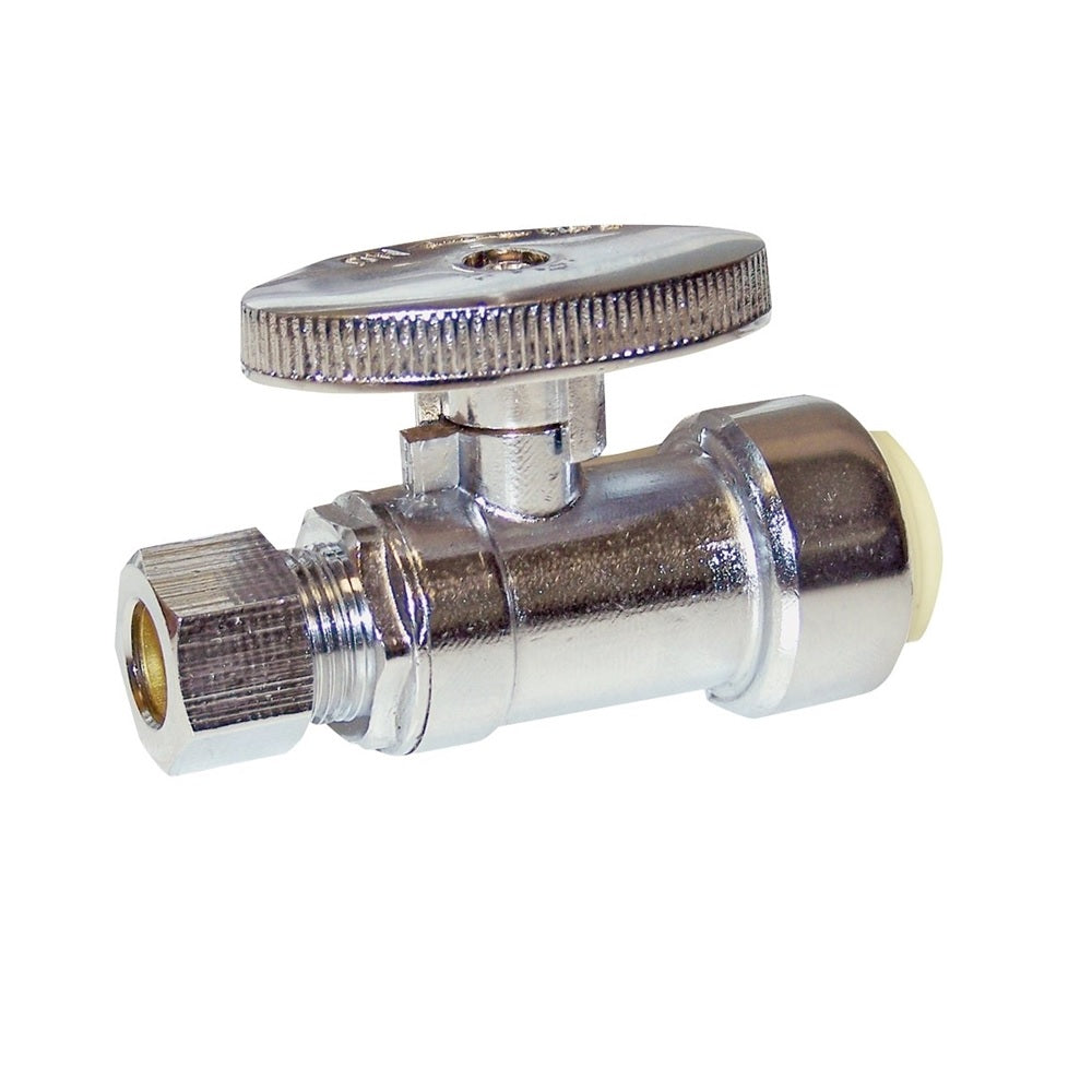 ProBite 191-932HC Compression Push-Fit Ball Valve, 1/2", Brass