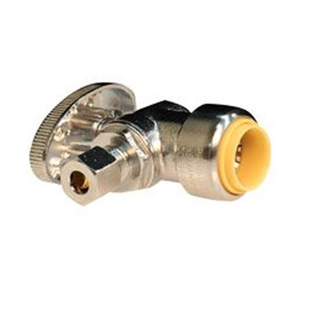 ProBite 1190-932HC Compression Push-Fit Ball Valve, 1/2", Chrome