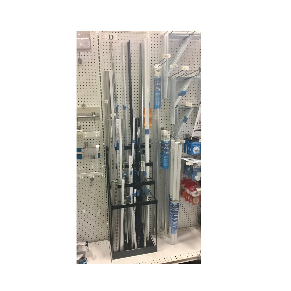 Wiremasters 9120 Upright Shelf Display, 10-1/2", Black
